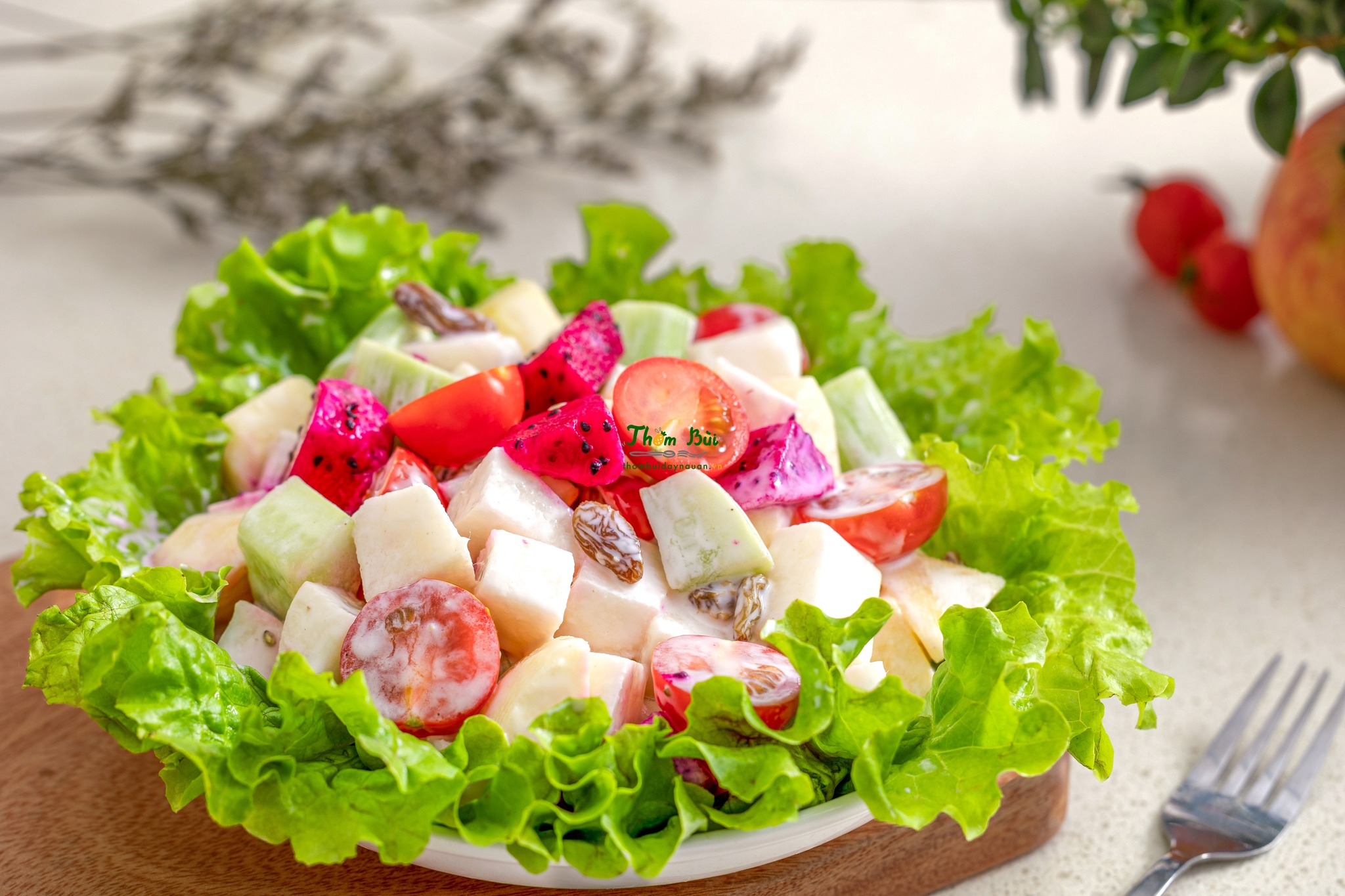 CÁCH LÀM SALAD HOA QUẢ XỐT SỮA CHUA